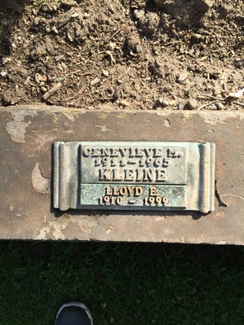 Lloyd Kleini gravesstone, Class of 1929
