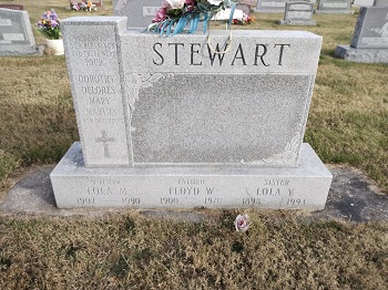 Lola Stewart gravestone, Teacher