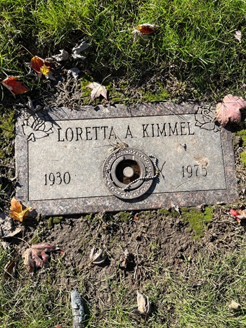 Loretta Banaski Kimmel gravestone, Class of 1949