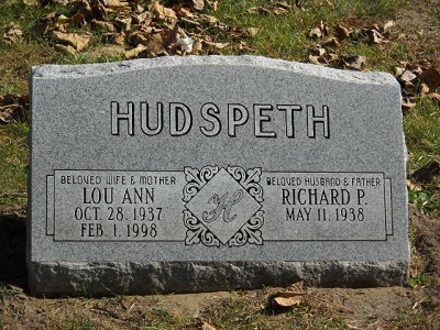 Lou Ann Kramer Hudspeth gravestone, Class of 1955