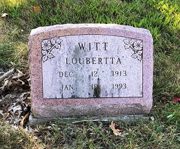 Loubertta Witt gravestone, Class of 1932