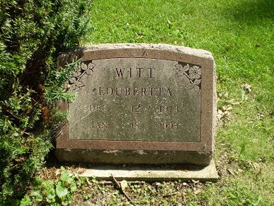 Louberta Witt gravestone, Class of 1932