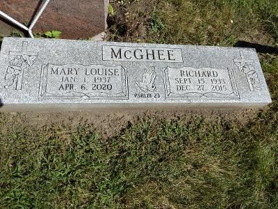 Louise Brown McGhee gravestone, Class of 1955