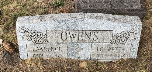 Louretta Witt Owens gravestone, Class of 1932