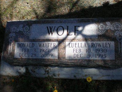 Luella Rowley Wolf gravestone, Class of 1948