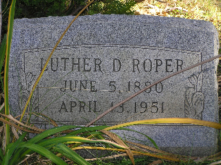 Luther Roper gravestone, Class of 1898
