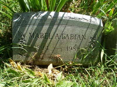 Mabel Traeger Fabian gravestone, Class of 1912
