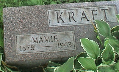 Mamie Hancock Kraft gravestone, Class of 1894