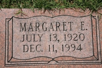 Margaret Adams Nelson gravestone, Class of 1938