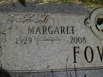 Margaret (Peggy) Wildermuth Fowler gravestone, Class of 1947