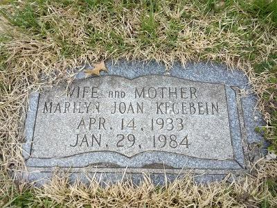 Marilyn Kennedy Kegebein gravesgtone, Class of 1951