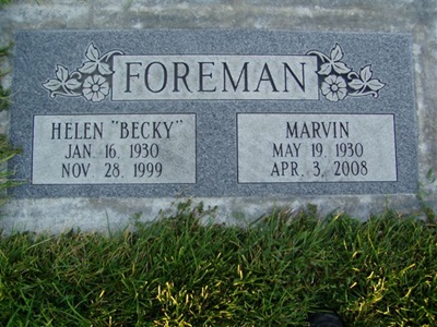 Marvin Foreman gravestone, Class of 1948