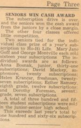 Article about Mary Jane Goff