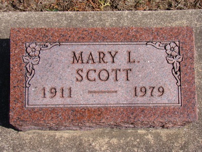 Mary Luclie Rockenstein Scott gravestone, Class of 1928