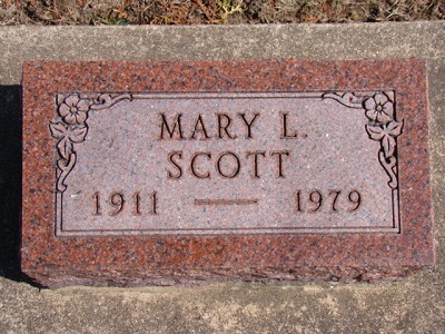 Mary Luclie Rockenstein Scott gravestone, Class of 1928