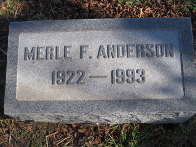 Merle Anderson gravestone, Class of 1939