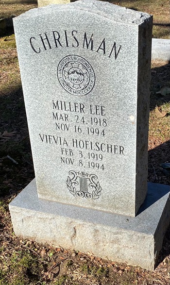 Lee Chrisman gravestone, Class of 1936