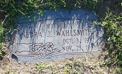 Nedra Shanks Wahlsmith gravestone, Class of 1951