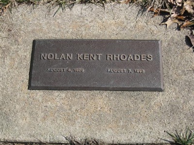 Nolan Rhoades gravestone, Class of 1939