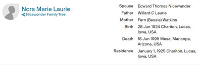 Nora Laurie Nicewander