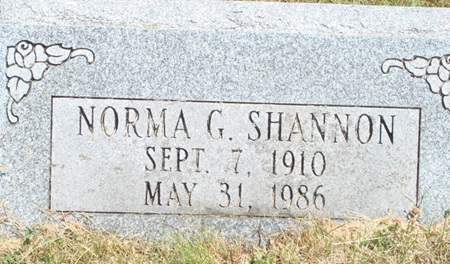 Notma Carlson Shannon gravestone, Class of 1929