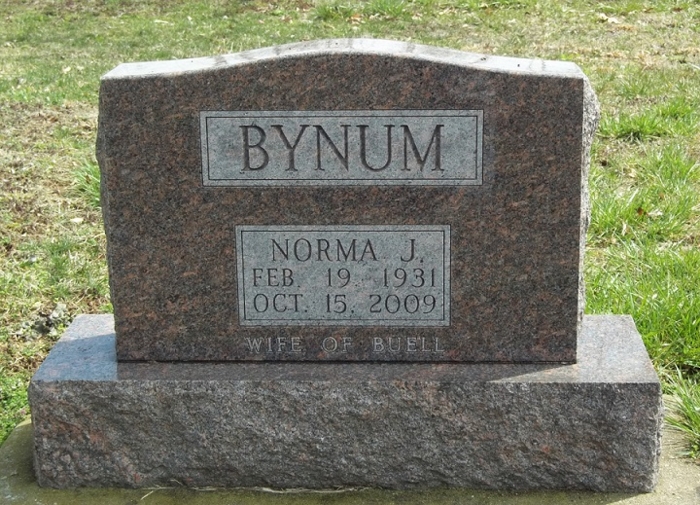 Norma "Jeannie" Wagoner Bynum gravestone, Class of 1949