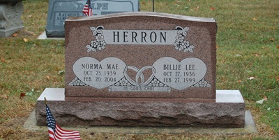 Norma Shearer Herron gravestone, Class of 1958
