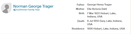 Norman Trager life info, Class of 1943