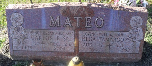 Olga Tamargo Mateo gravestone, Class of 1950