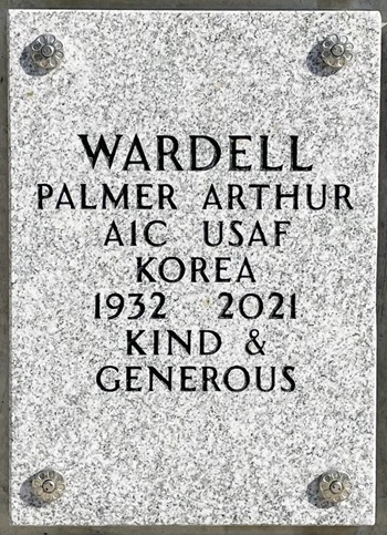 Palmer Wardell gravestone, Class of 1950
