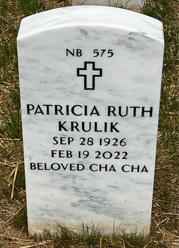 Patricia (Patsy) Swan Krulik gravestone, Class of 1944