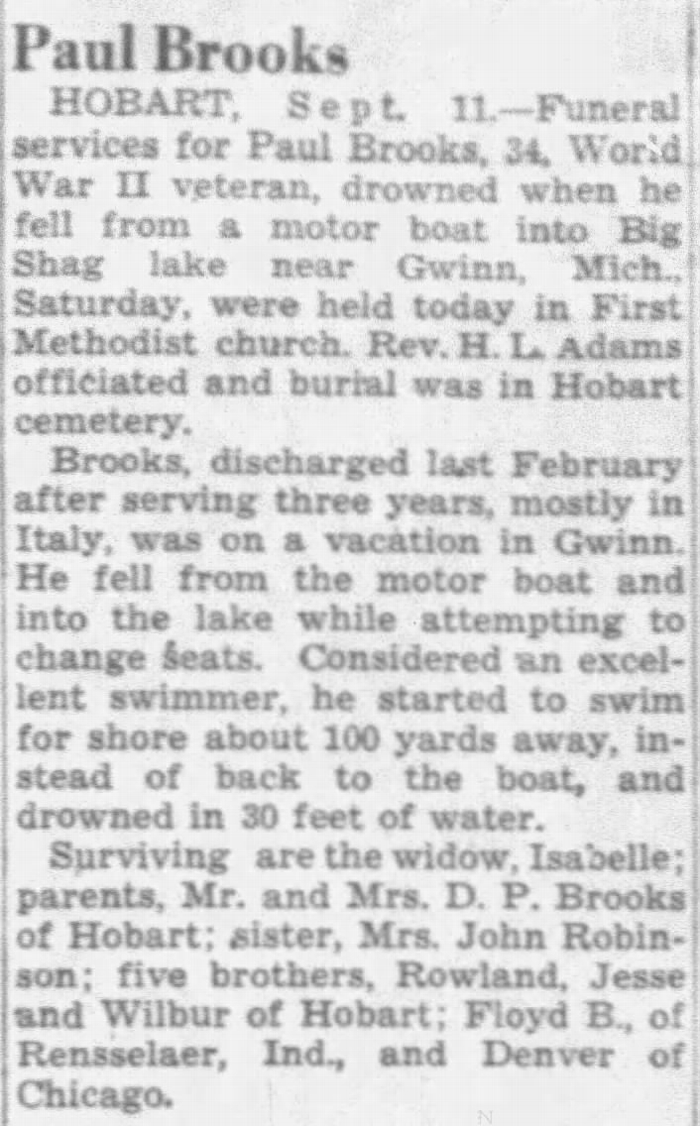 Paul Brooks obituary article, Class of 1930