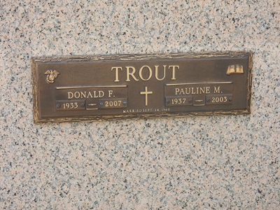 Pauline Fulton Trout gravestone, Class of 1955