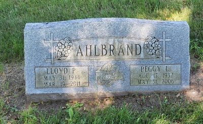Peggy Neff Ahlbrand gravestone, Class of 1950