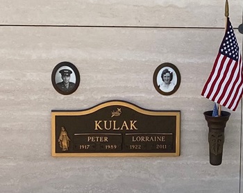 Peter Kulak gravestone, Class of 1935