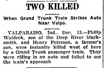 Philip Waldeck, obituary article, Class of 1916