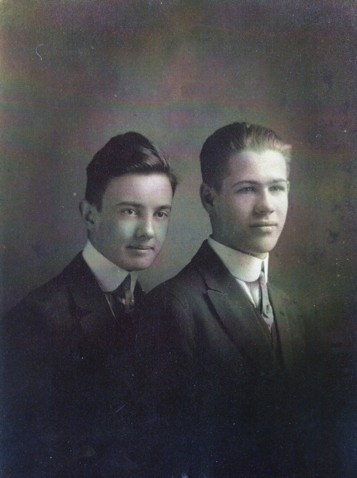 Ralph Melin with [unkonown], Class of 1918