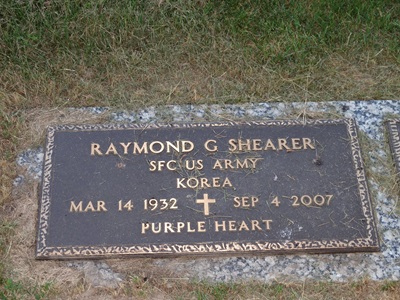 Raymond (Ray) Shearer gravestone, Class of 1950