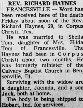 Richard (Dick) Haynes, Class of 1957