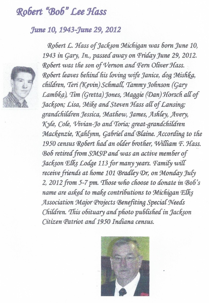 Bob Haas obit, Class of 1961