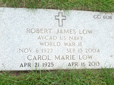 Robert Low gravestone, Class of 1940