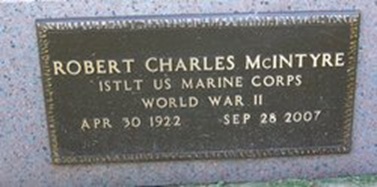 Robert McIntyre gravestone, Class of 1940