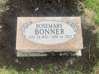 Rosemary Banks Bonner gravestone, Class of 1950