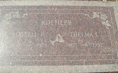 Russell Koehler gravestone, Class of 1922