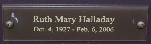 Ruth Halladay gravestone, Teacher