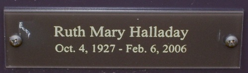 Ruth Halladay gravestone, Teacher