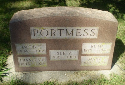 Ruth Portmess gravestone, Class of 1897