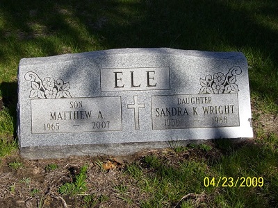 Sandra (Sandy) Ele Wright gravestone, Class of 1969