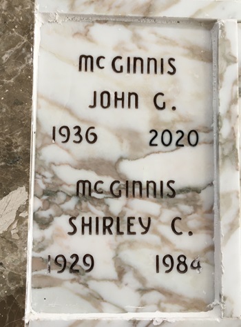 Shirley Jones McGinnis gravestone, Class of 1947