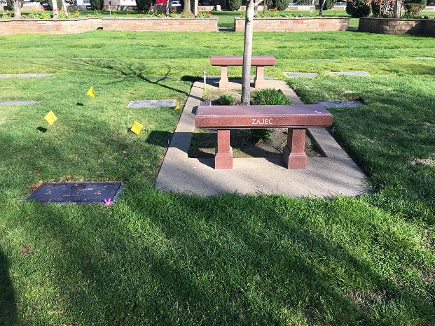 Steve Zajec gravestone, Class of 1945